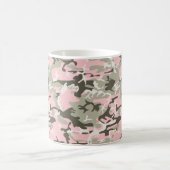 Roze en groene camouflage, leger, leger koffiemok (Center)