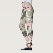 Roze en groene camouflage, leger, leger leggings (Links)