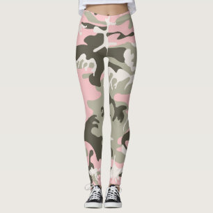 Roze en groene camouflage, leger, leger leggings