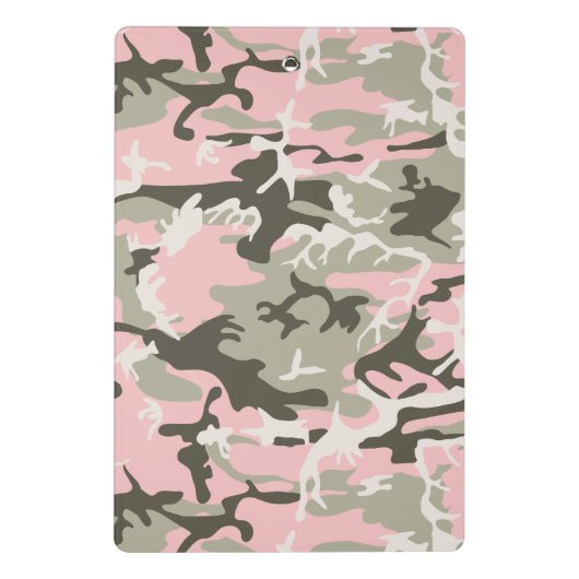 Roze en groene camouflage, leger, leger mini klembord (Achterkant)