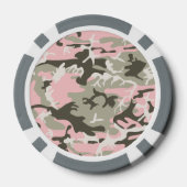 Roze en groene camouflage, leger, leger poker chips (Achterkant)