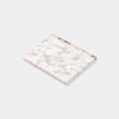 Roze en groene camouflage, leger, leger post-it® notes (Schuin)