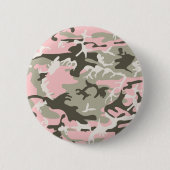 Roze en groene camouflage, leger, leger ronde button 5,7 cm (Voorkant)