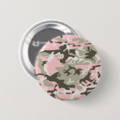 Roze en groene camouflage, leger, leger ronde button 5,7 cm (Voorkant /achterkant)