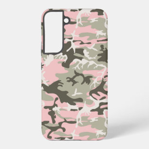 Roze en groene camouflage, leger, leger samsung galaxy hoesje