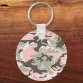 Roze en groene camouflage, leger, leger sleutelhanger (Voorkant)