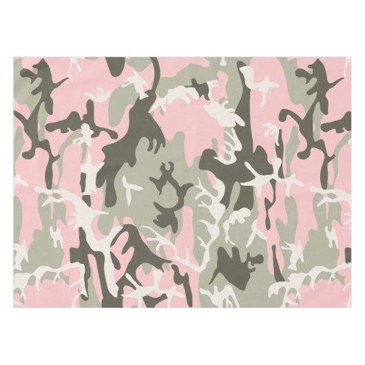 Roze en groene camouflage, leger, leger tafelkleed (Voorkant (Horizontaal))