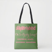 Roze en groene Canvas tas (Voorkant)