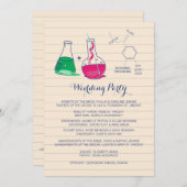 Roze en groene chemie huwelijksprogramma's programma (Voorkant / Achterkant)