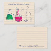 Roze en Groene Chemie Wedding Place Cards Plaatskaartje (Voorkant / Achterkant)