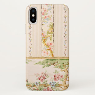  Roze en Groene Chinoiserie Floral iPhone X Hoesje