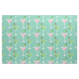 Roze en groene cocktails stof
