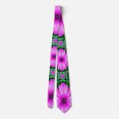 Roze en groene Daisy Pattern Stropdas (Achterkant)