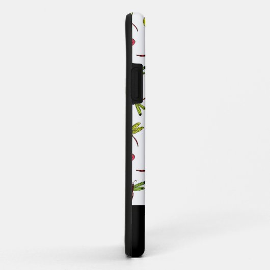Roze en Groene Dragonflies Monogram Initialen Case-Mate iPhone Case (Achterkant/rechts)