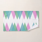Roze en groene driehoeken bad handdoek (Handdoek)