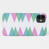 Roze en groene driehoeken Case-Mate iPhone case (Achterkant (horizontaal))