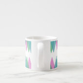 Roze en groene driehoeken espresso kop (Achterkant)