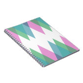 Roze en groene driehoeken notitieboek (Rechterzijde)