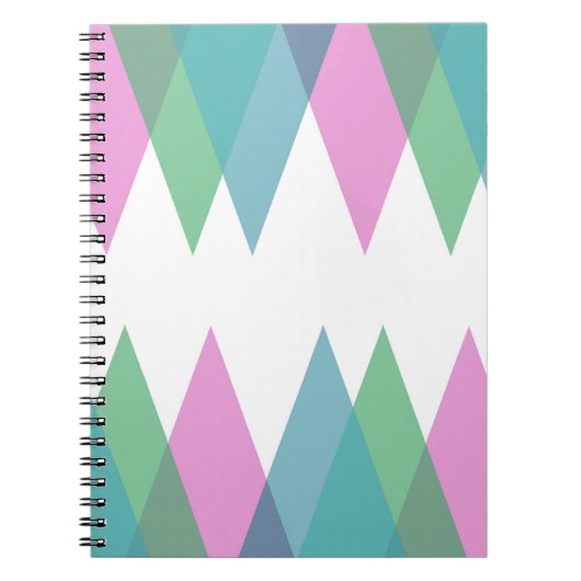 Roze en groene driehoeken notitieboek (Voorkant)