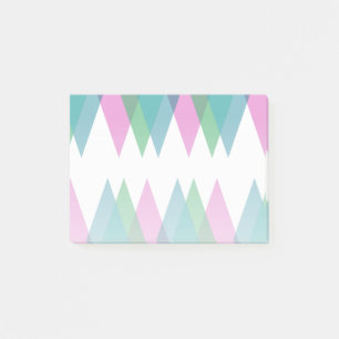Roze en groene driehoeken post-it® notes