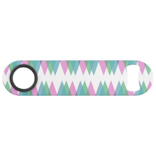 Roze en groene driehoeken speed flessenopener (Voorkant (Horizontaal))
