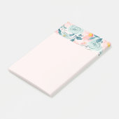 Roze en groene Floral Border Post-it® Notes (Schuin)