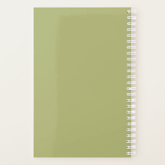 Roze en groene Floral Daily Planner (Achterkant)