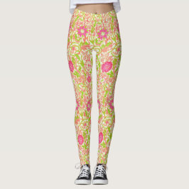 Roze en groene Floral Leggings