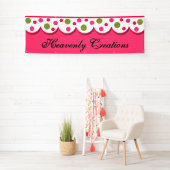  roze en groene geschulpte banner (Insitu)