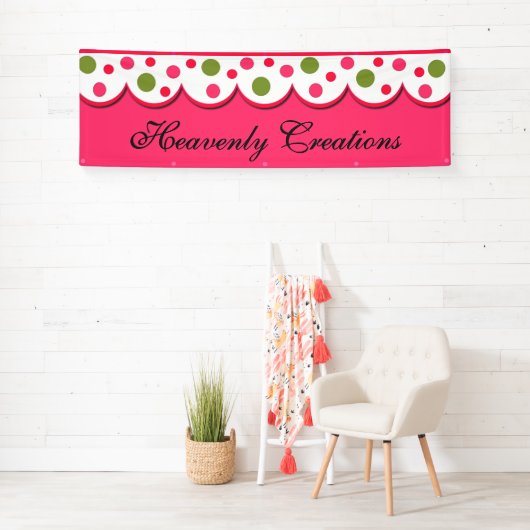 roze en groene geschulpte banner (Insitu)