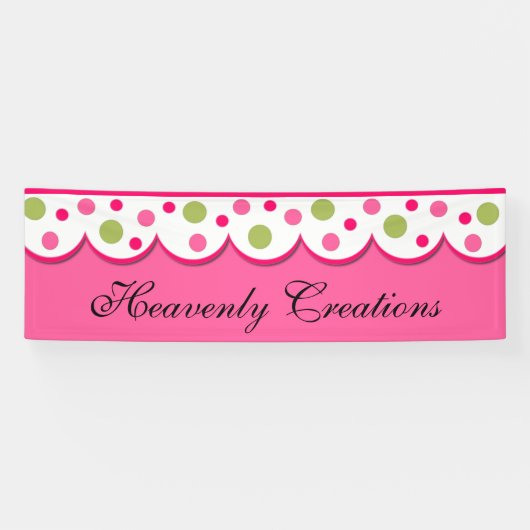  roze en groene geschulpte banner (Horizontaal)