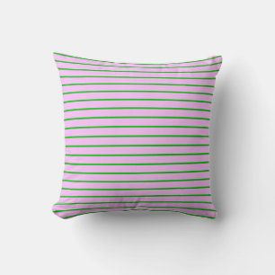 Roze en groene gestripte Pillow Kussen
