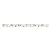 Roze en Groene Golf Grosgrain Lint (Voorkant)