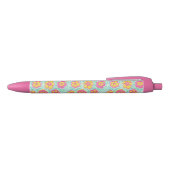 Roze en groene Hibiscus Print Pen (Bovenkant)