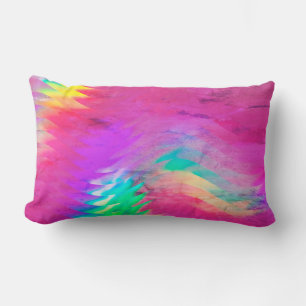 Roze en groene holografische lumbar Pillow Kussen