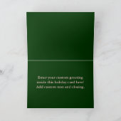 Roze en groene kerst Kaarten, gepersonaliseerde fo Feestdagen Kaart (Binnen)