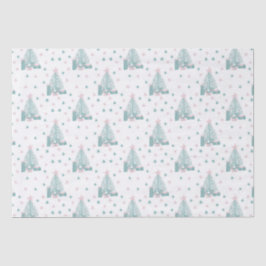 Roze en groene kerst tissuepapier