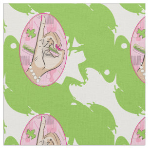 Roze en groene kikker stof