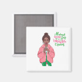 Roze en groene koningin magneet (Voorkant / Achterkant)