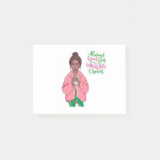 Roze en groene koningin post-it® notes