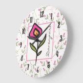 Roze en groene langlevende wilde bloemen, op maat grote klok (Hoek)