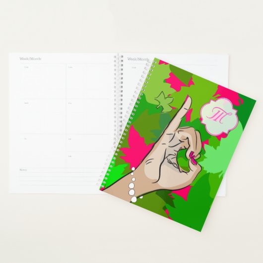 Roze en groene liefde planner (Display)