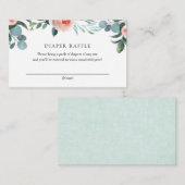 Roze en groene luier Raffle insert kaart (Voorkant / Achterkant)