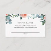 Roze en groene luier Raffle insert kaart (Voorkant)