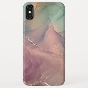 Roze en groene marmer Hoesje-Mate iPhone Case