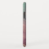 Roze en groene marmer Hoesje-Mate iPhone Case (Achterkant/rechts)
