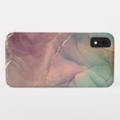 Roze en groene marmer Hoesje-Mate iPhone Case (Achterkant (horizontaal))