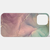 Roze en groene marmer Hoesje-Mate iPhone Case (Achterkant / Rechts)