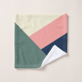Roze en groene moderne, minimale abstracte geometr bad handdoek (Wasdoekje)