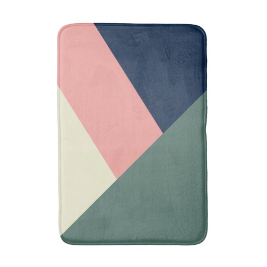 Roze en groene moderne, minimale abstracte geometr badmat (Voorkant Verticaal)